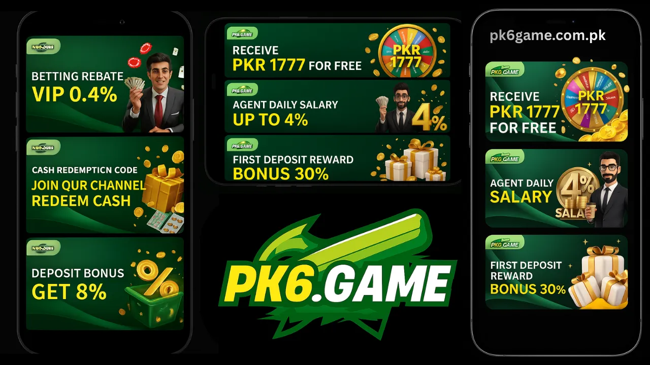 PK6 Game image with bonuses and rewards